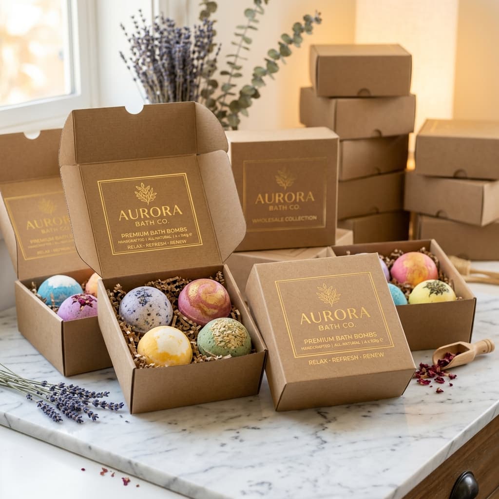 Custom bath bomb packaging